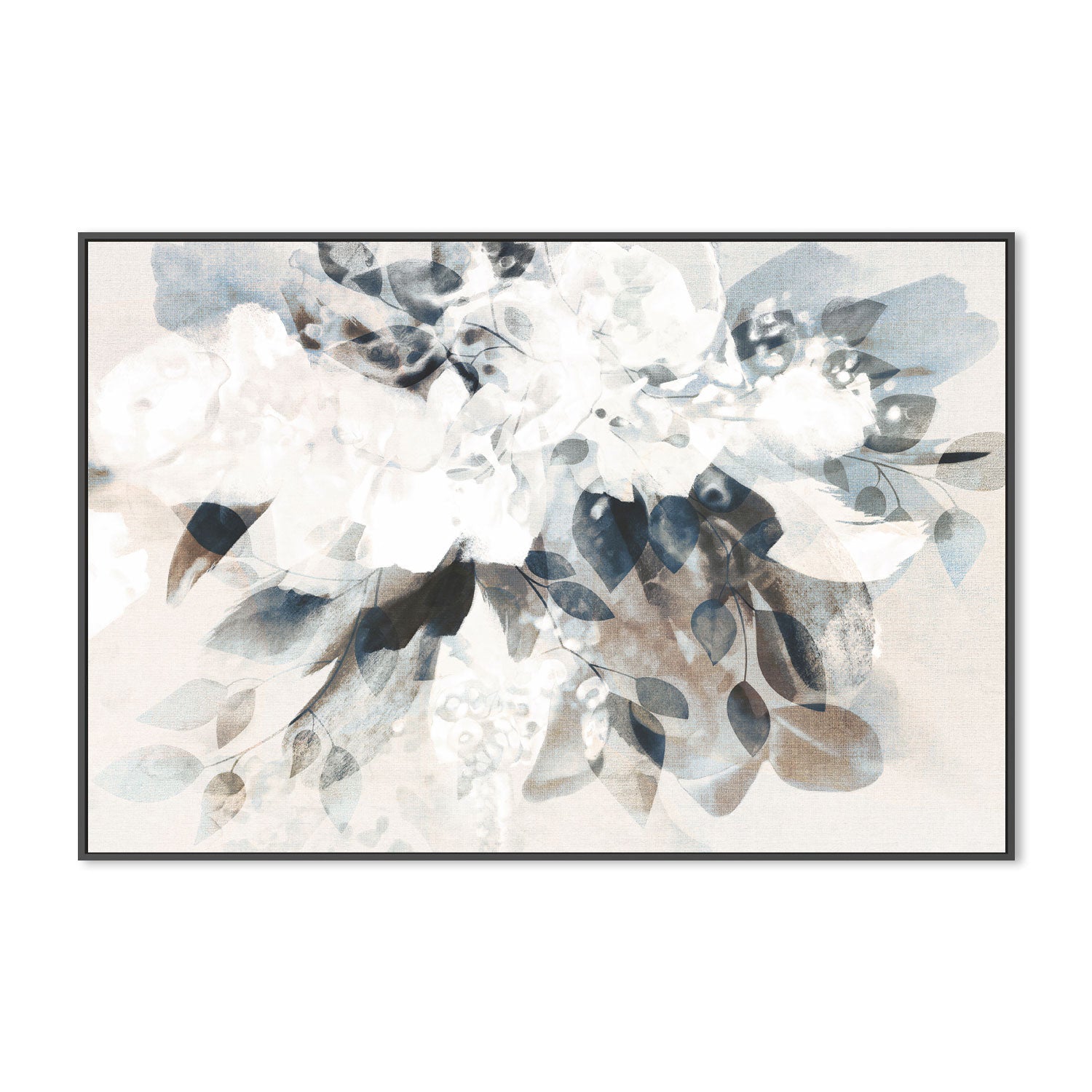 wall-art-print-canvas-poster-framed-Blue Abstract Bouquet , By Dear Musketeer Studio-GIOIA-WALL-ART