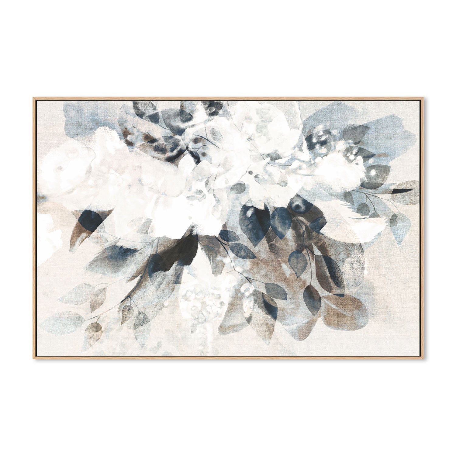 wall-art-print-canvas-poster-framed-Blue Abstract Bouquet , By Dear Musketeer Studio-GIOIA-WALL-ART