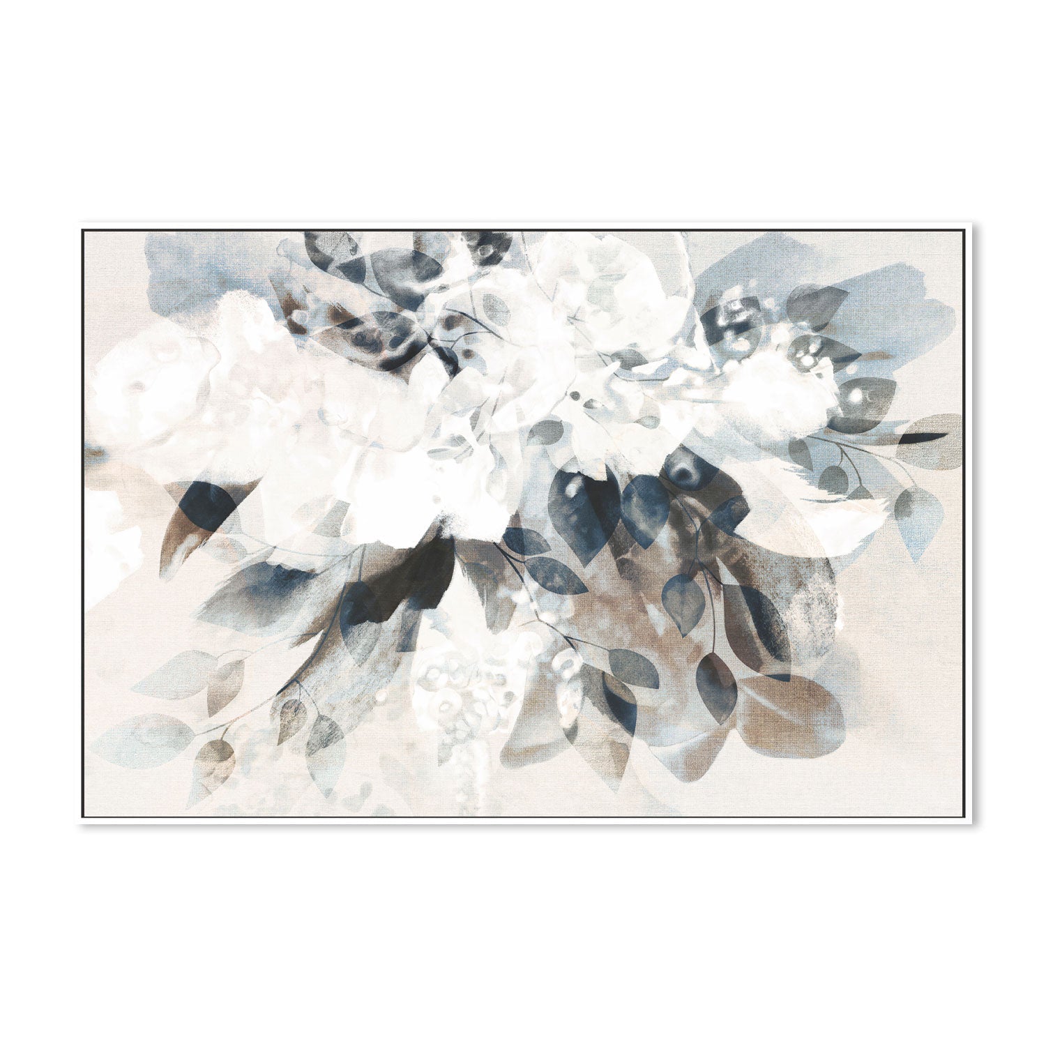 wall-art-print-canvas-poster-framed-Blue Abstract Bouquet , By Dear Musketeer Studio-GIOIA-WALL-ART