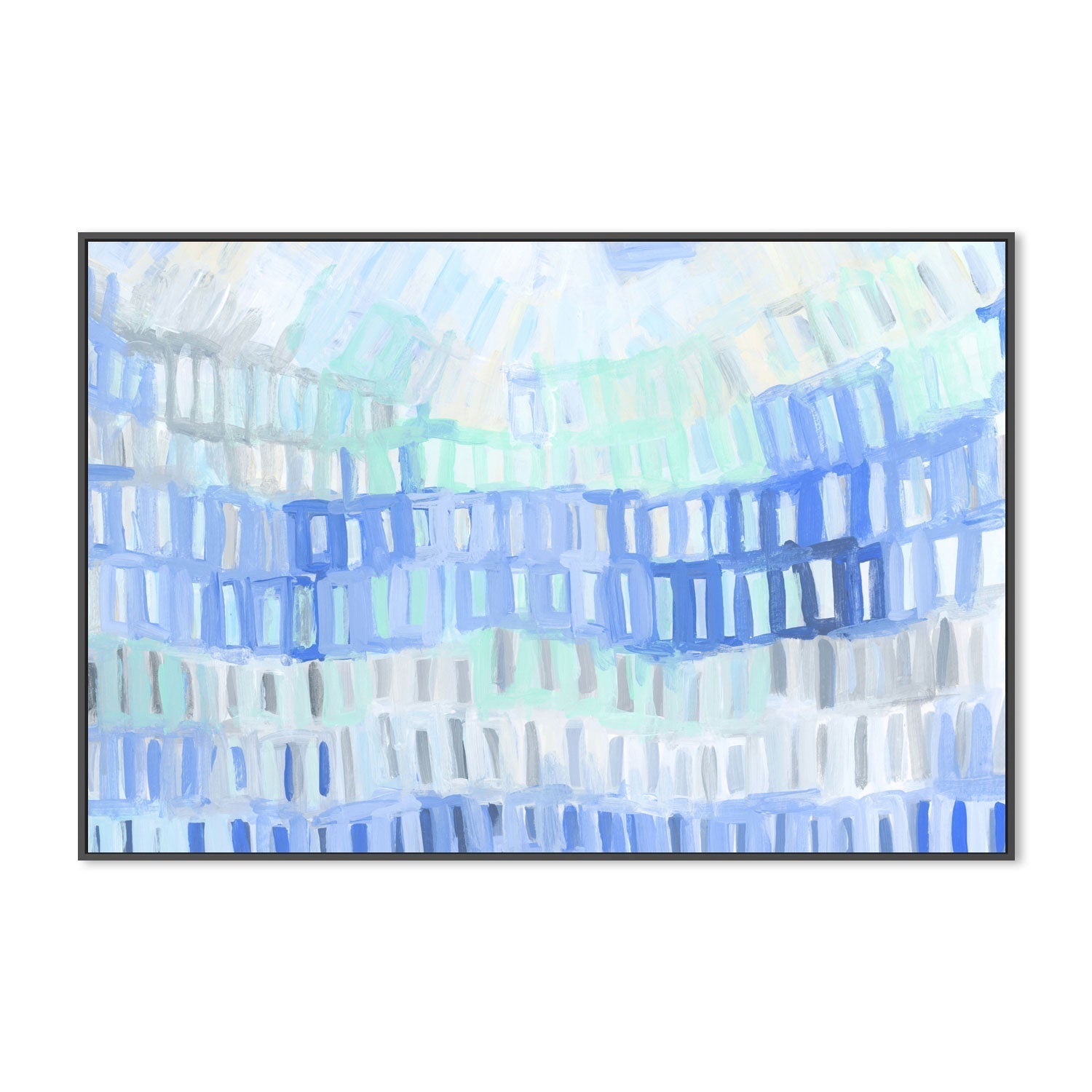 wall-art-print-canvas-poster-framed-Blue and Teal Abstract , By Emily Wood-3