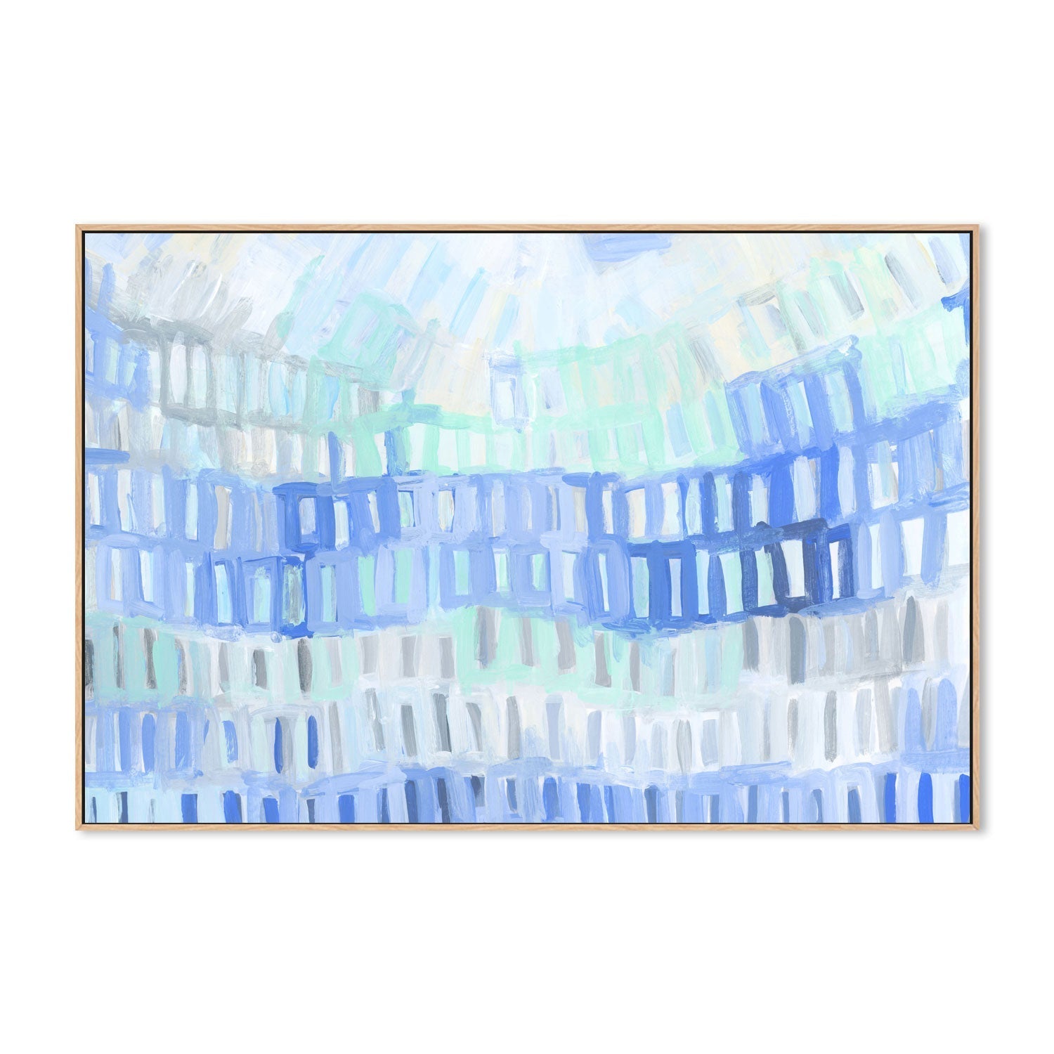 wall-art-print-canvas-poster-framed-Blue and Teal Abstract , By Emily Wood-4