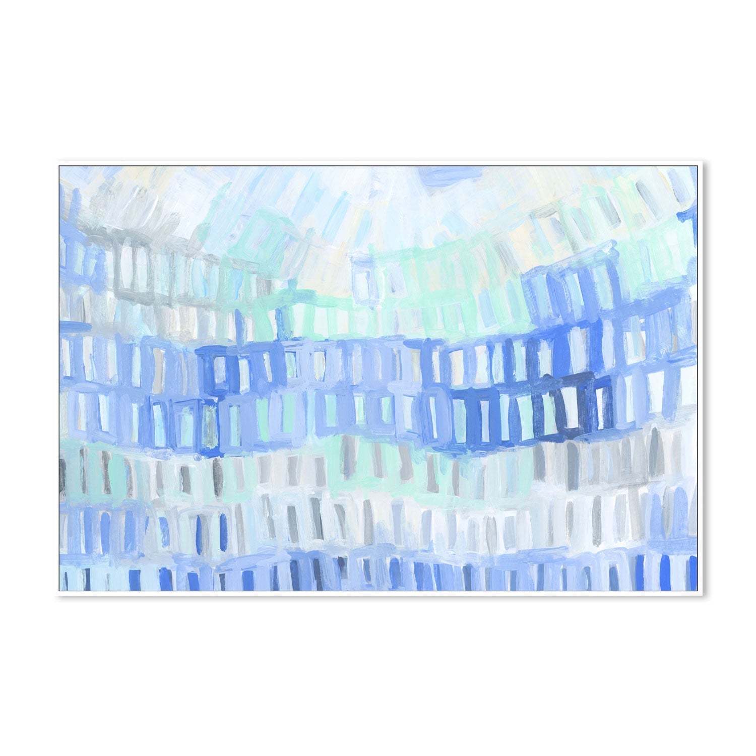 wall-art-print-canvas-poster-framed-Blue and Teal Abstract , By Emily Wood-5