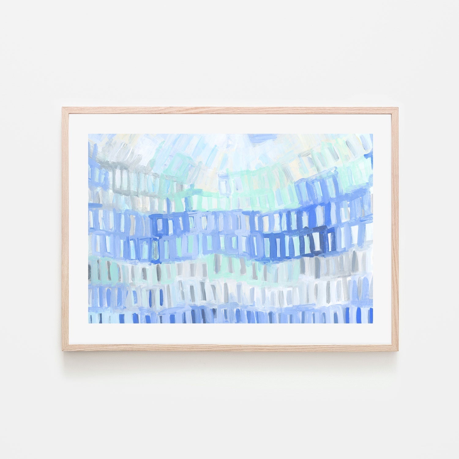 wall-art-print-canvas-poster-framed-Blue and Teal Abstract , By Emily Wood-6