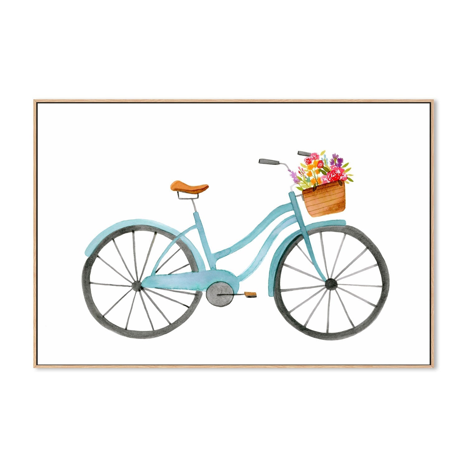 wall-art-print-canvas-poster-framed-Blue Bike , By Lisa Nohren-4