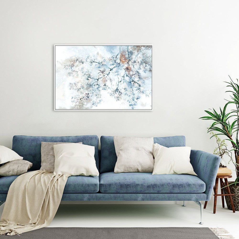 wall-art-print-canvas-poster-framed-Blue Blossom Branch-by-Gioia Wall Art-Gioia Wall Art