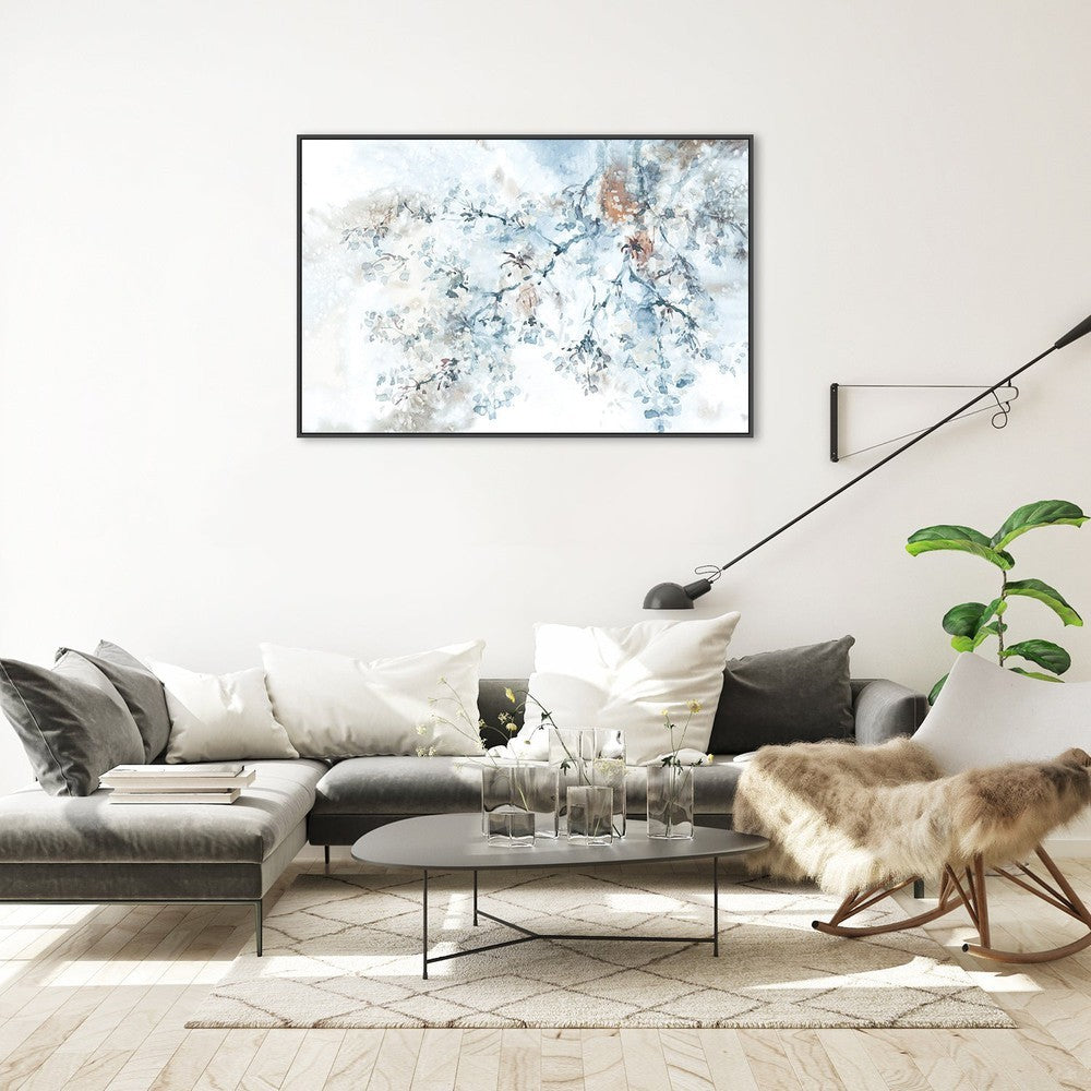 wall-art-print-canvas-poster-framed-Blue Blossom Branch-by-Gioia Wall Art-Gioia Wall Art