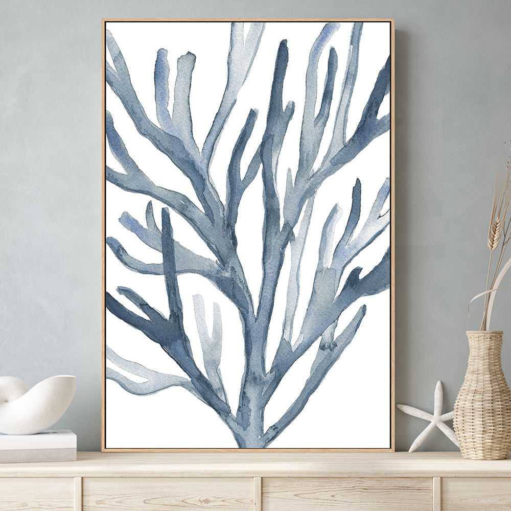 wall-art-print-canvas-poster-framed-Blue Coral, Style B-by-Emily Wood-Gioia Wall Art