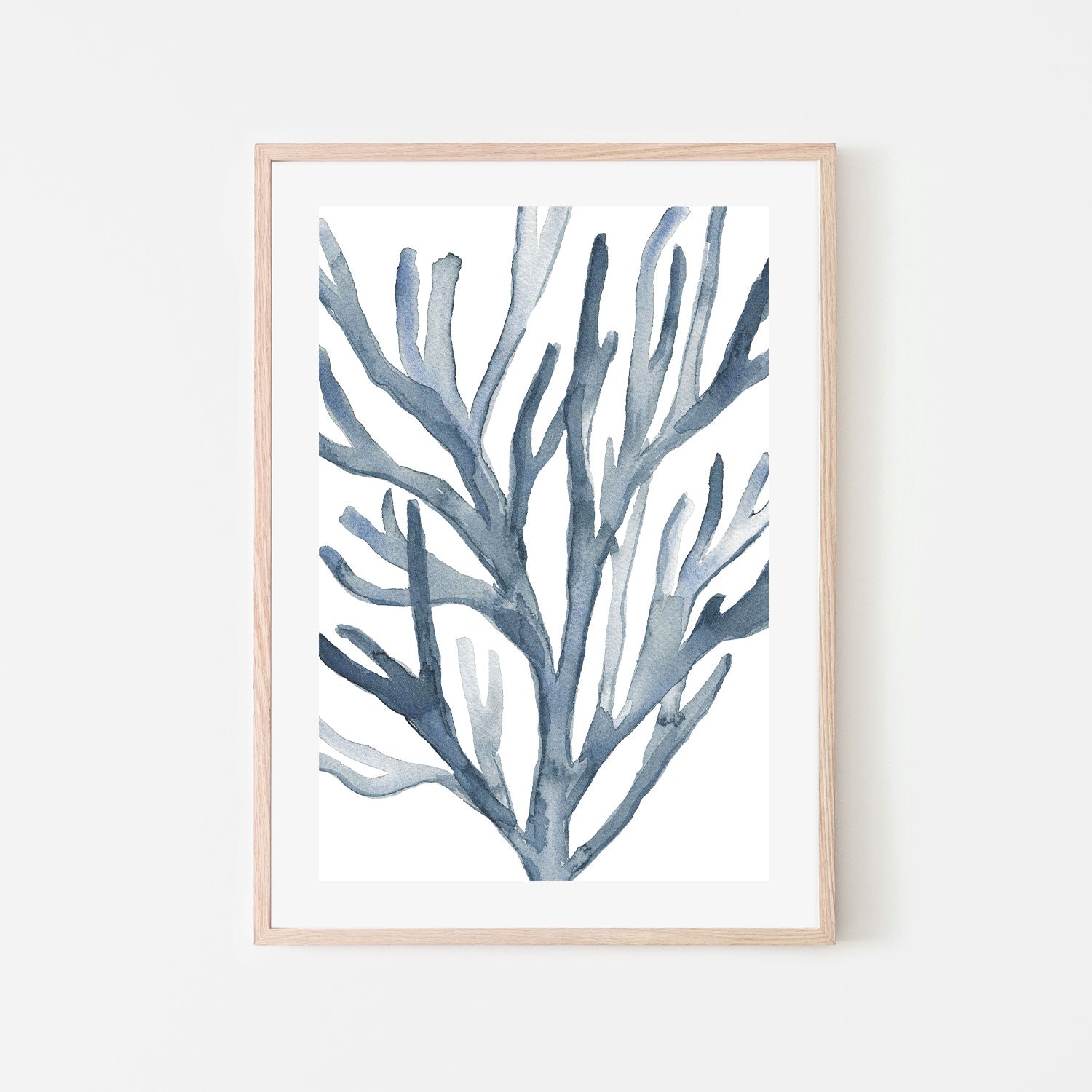 wall-art-print-canvas-poster-framed-Blue Coral, Style B-by-Emily Wood-Gioia Wall Art