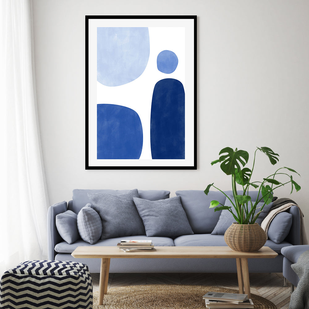 wall-art-print-canvas-poster-framed-Blue Echoes, Style A , By Elena Ristova-GIOIA-WALL-ART