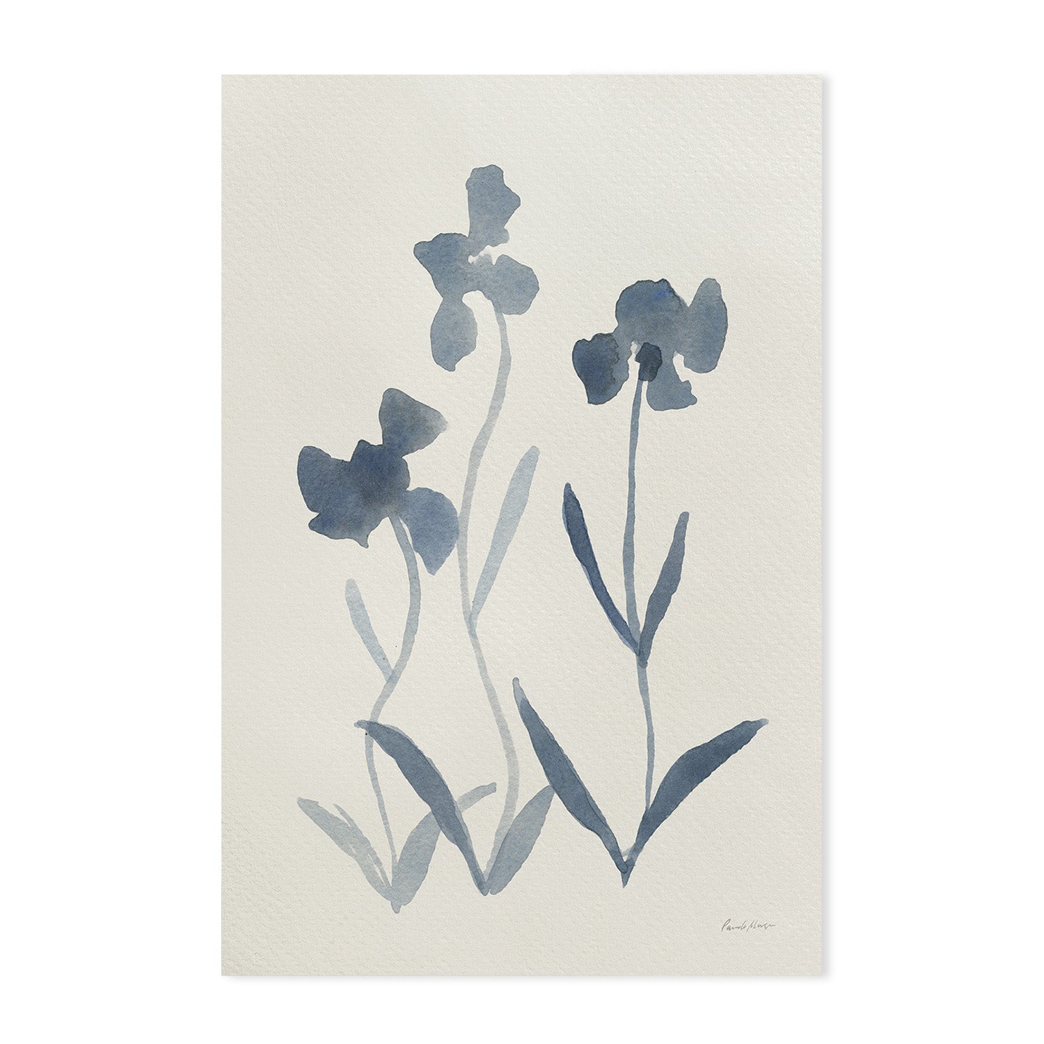 wall-art-print-canvas-poster-framed-Blue Florals, Style A & B, Set Of 2 , By Pamela Munger-GIOIA-WALL-ART