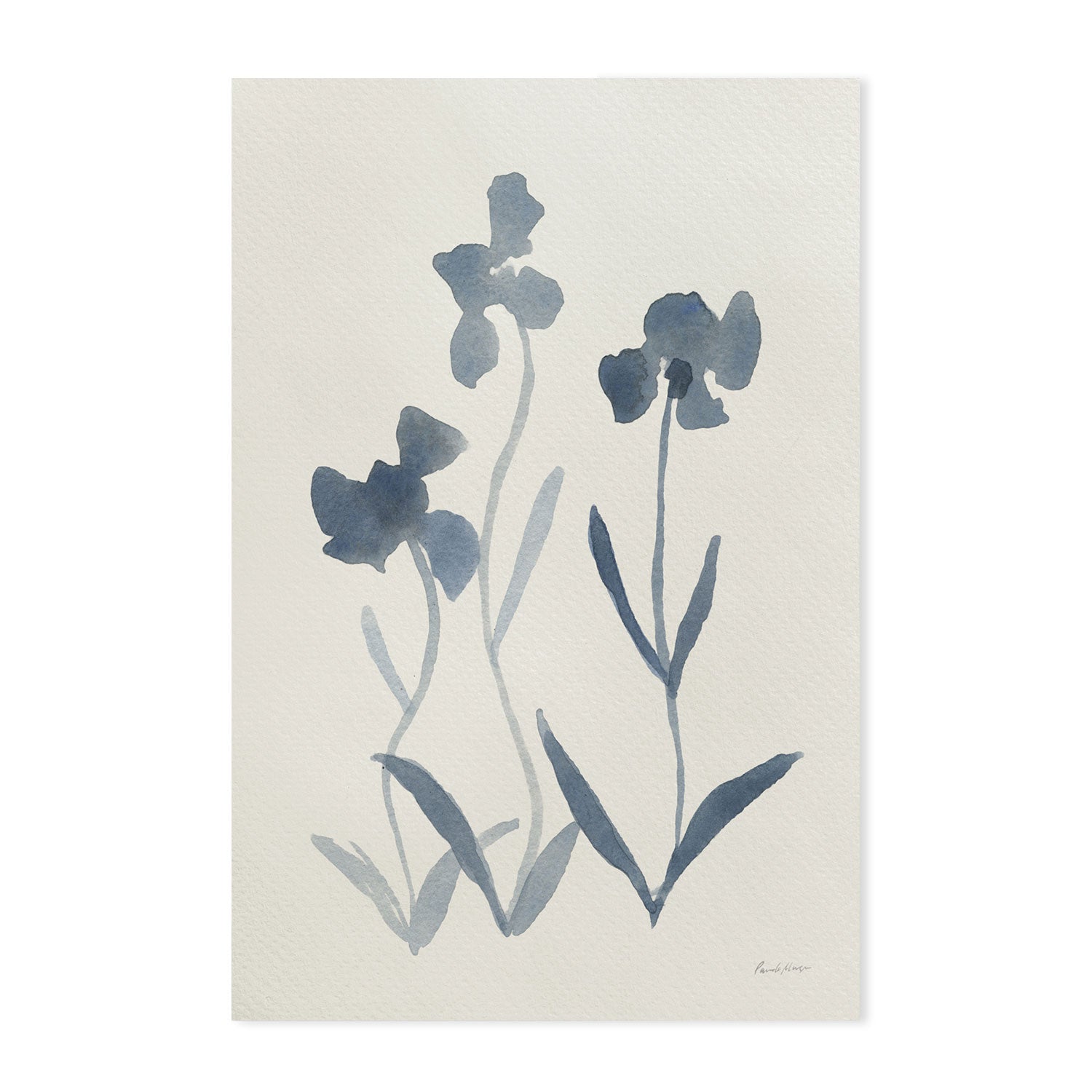 wall-art-print-canvas-poster-framed-Blue Florals, Style A , By Pamela Munger-GIOIA-WALL-ART