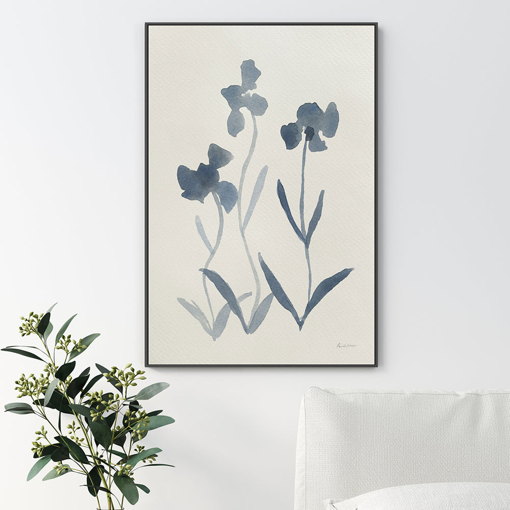 wall-art-print-canvas-poster-framed-Blue Florals, Style A , By Pamela Munger-GIOIA-WALL-ART