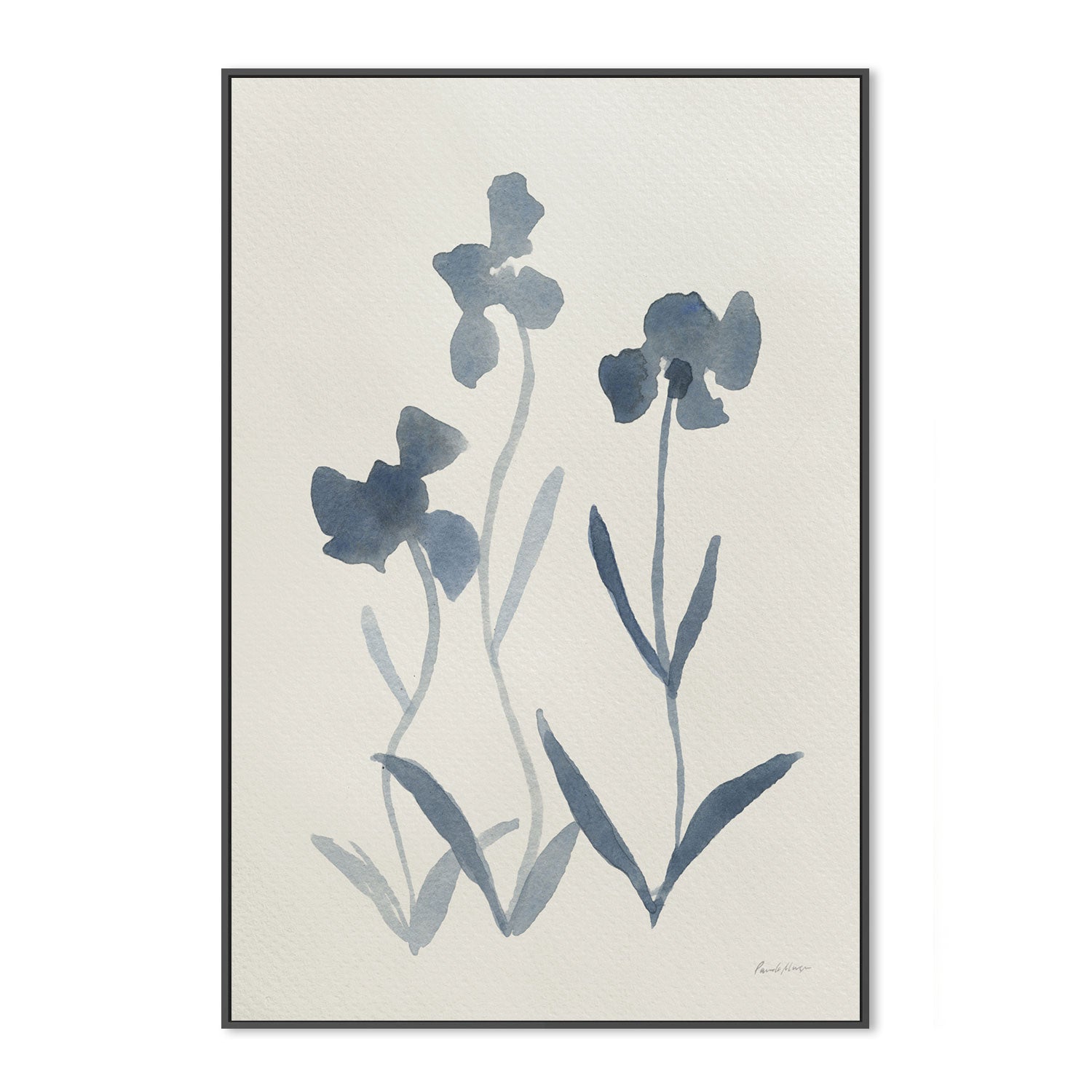 wall-art-print-canvas-poster-framed-Blue Florals, Style A , By Pamela Munger-GIOIA-WALL-ART