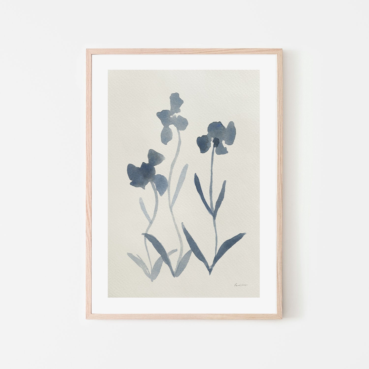 wall-art-print-canvas-poster-framed-Blue Florals, Style A , By Pamela Munger-GIOIA-WALL-ART