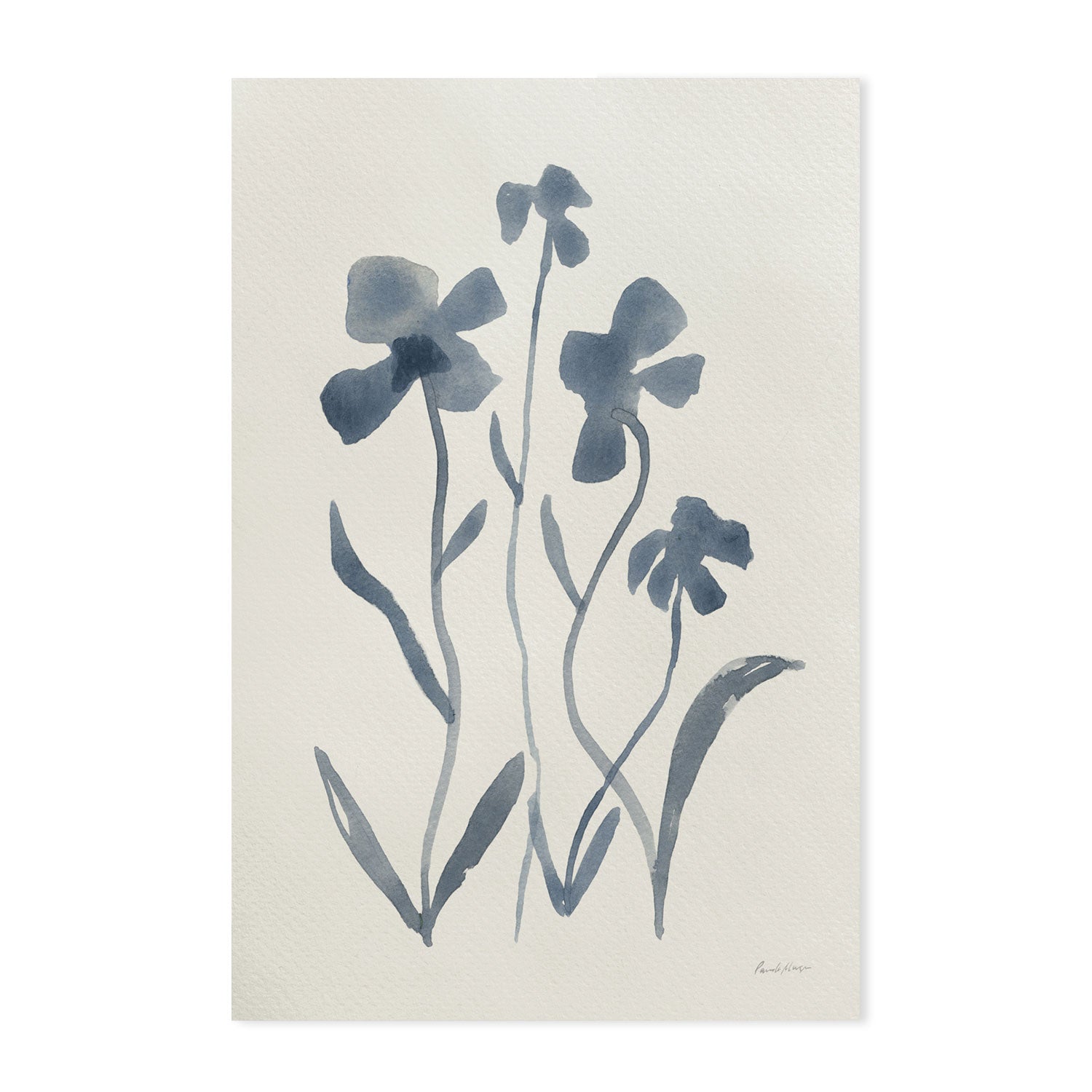 wall-art-print-canvas-poster-framed-Blue Florals, Style B , By Pamela Munger-GIOIA-WALL-ART