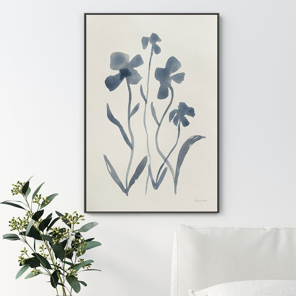 wall-art-print-canvas-poster-framed-Blue Florals, Style B , By Pamela Munger-GIOIA-WALL-ART