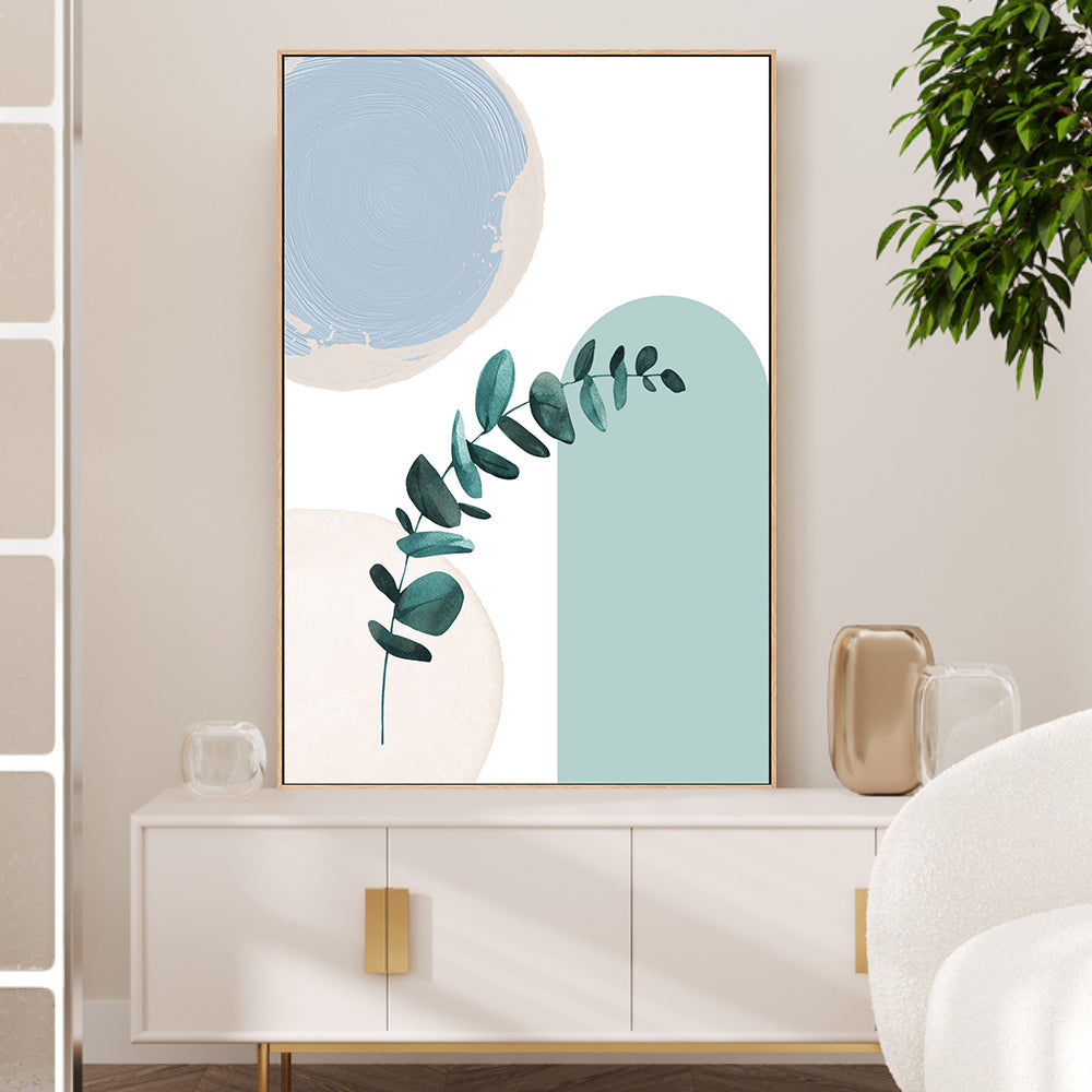 wall-art-print-canvas-poster-framed-Blue Green Boho, Style B , By Sally Ann Moss-GIOIA-WALL-ART