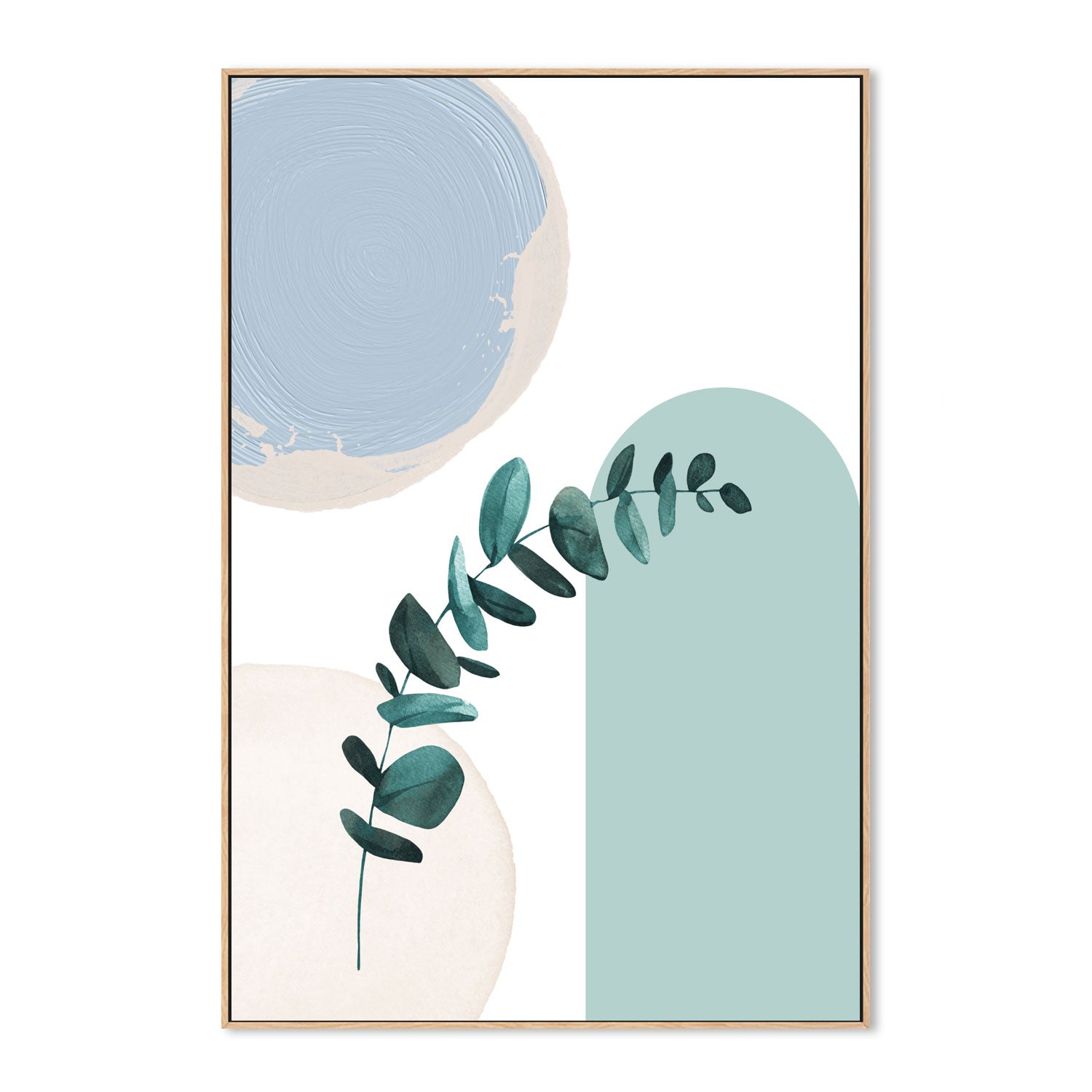 wall-art-print-canvas-poster-framed-Blue Green Boho, Style B , By Sally Ann Moss-GIOIA-WALL-ART