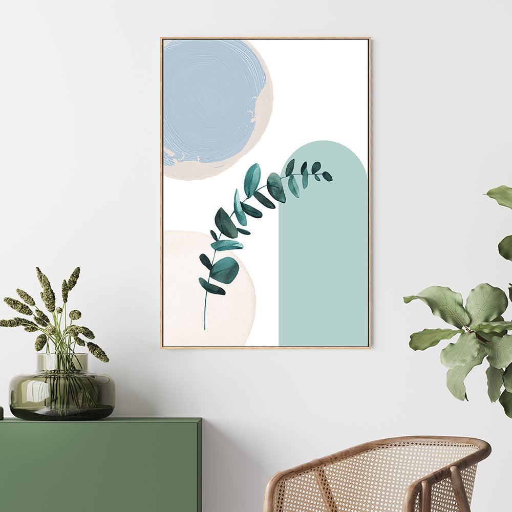 wall-art-print-canvas-poster-framed-Blue Green Boho, Style B , By Sally Ann Moss-GIOIA-WALL-ART