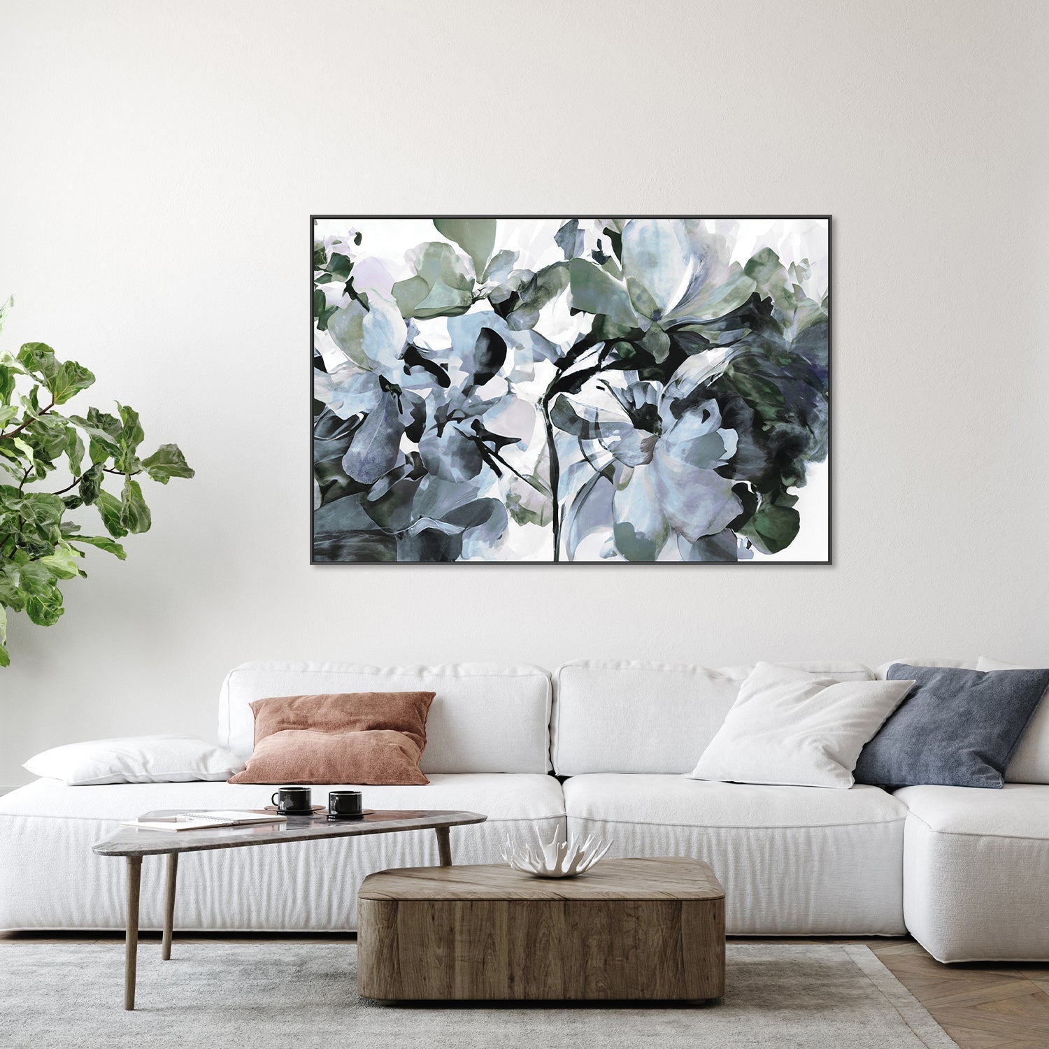 wall-art-print-canvas-poster-framed-Blue Heaven Hydrangea , By Dear Musketeer Studio-7