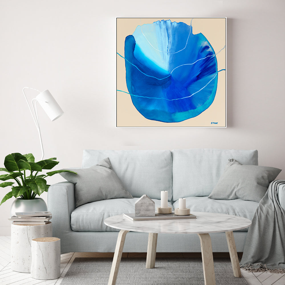 wall-art-print-canvas-poster-framed-Blue Luxe, Style B , By Belinda Stone-GIOIA-WALL-ART