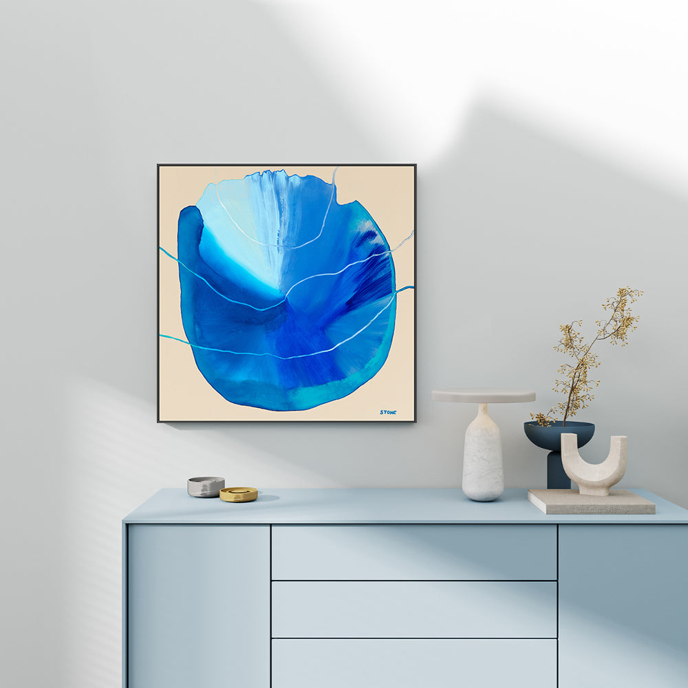 wall-art-print-canvas-poster-framed-Blue Luxe, Style B , By Belinda Stone-GIOIA-WALL-ART