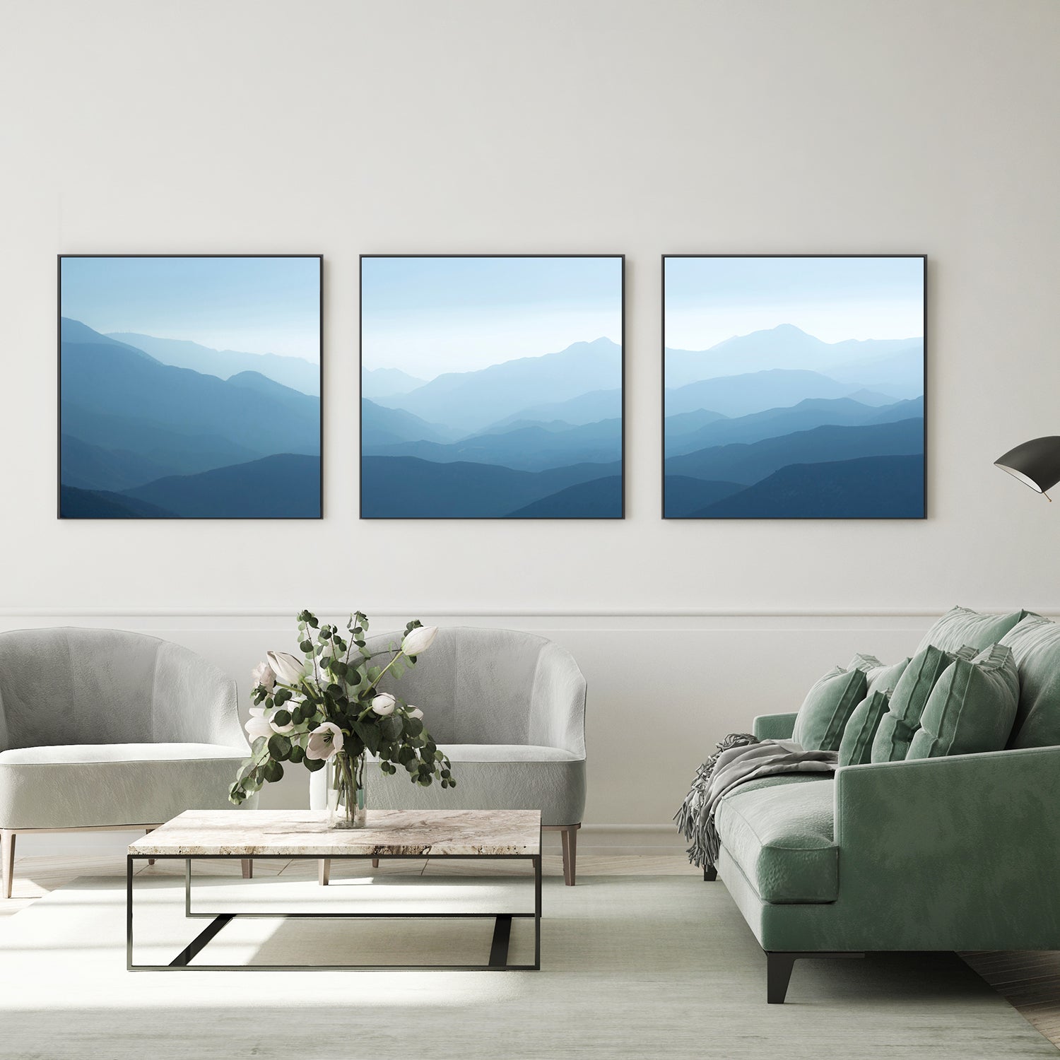 wall-art-print-canvas-poster-framed-Blue Mountains, Style A B C, Set Of 3 , By Hope Bainbridge-7