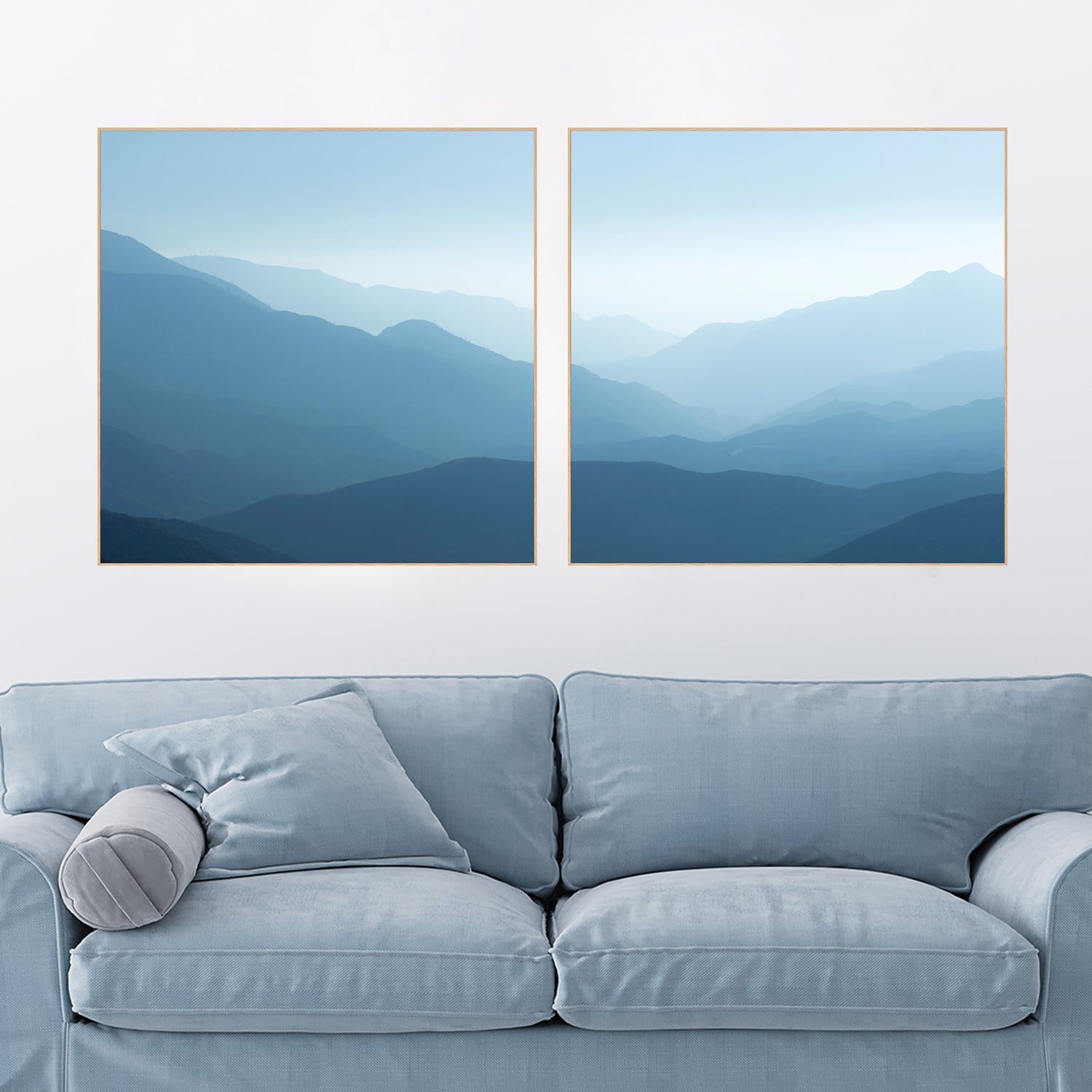 wall-art-print-canvas-poster-framed-Blue Mountains, Style A & B, Set Of 2 , By Hope Bainbridge-2