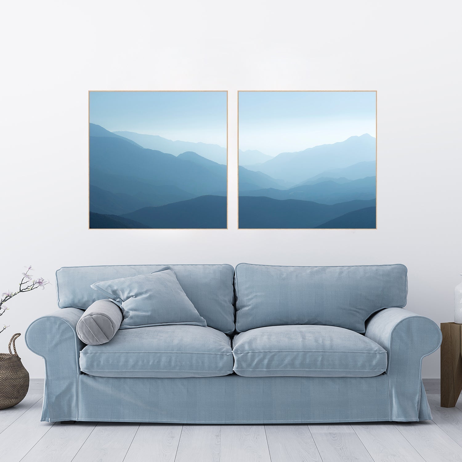 wall-art-print-canvas-poster-framed-Blue Mountains, Style A & B, Set Of 2 , By Hope Bainbridge-7