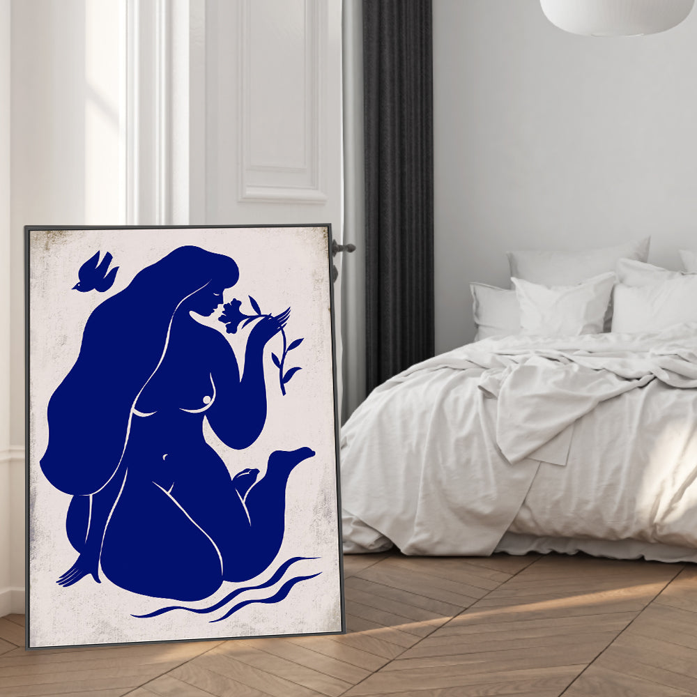 wall-art-print-canvas-poster-framed-Blue Nude By The River , By Marco Marella-2