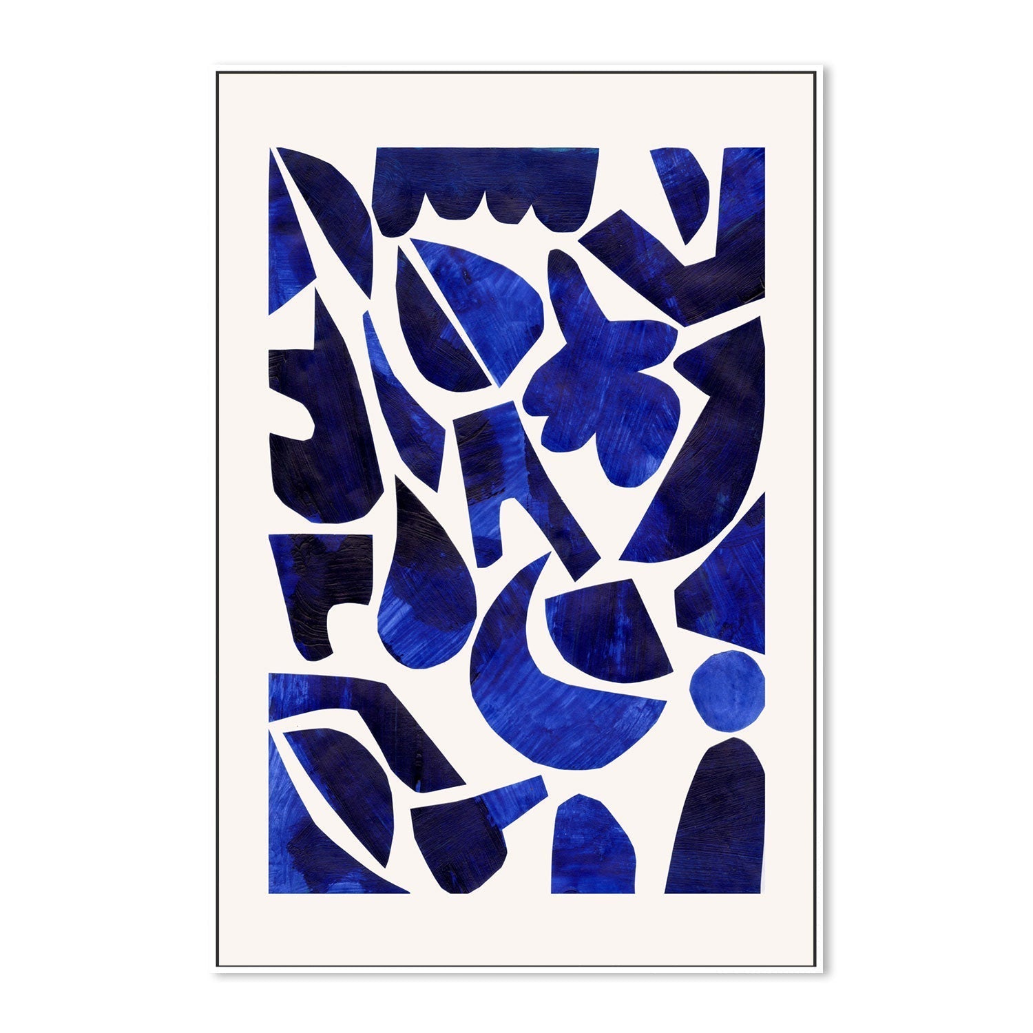 wall-art-print-canvas-poster-framed-Blue Puzzle , By Ejaaz Haniff-GIOIA-WALL-ART