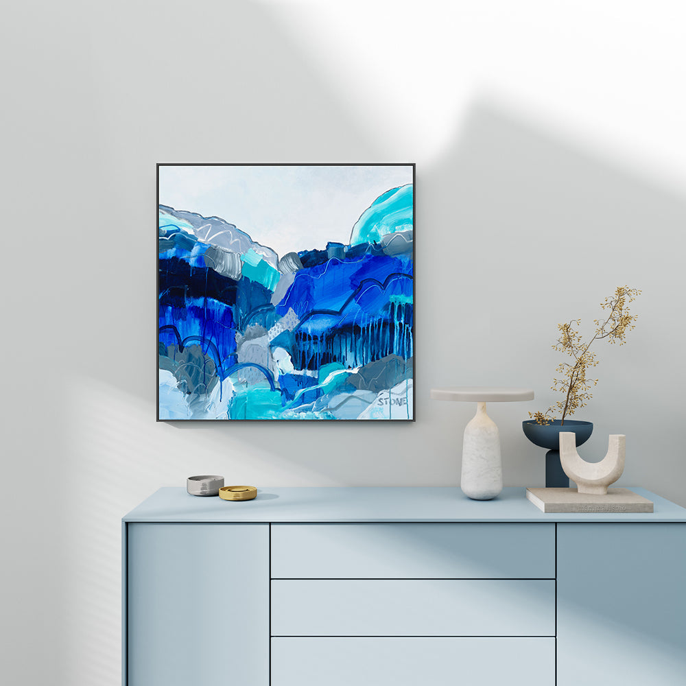 wall-art-print-canvas-poster-framed-Blue Lagoon, Style A , By Belinda Stone-GIOIA-WALL-ART