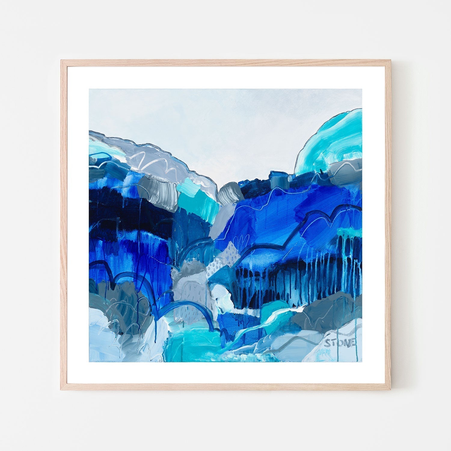 wall-art-print-canvas-poster-framed-Blue Lagoon, Style A , By Belinda Stone-GIOIA-WALL-ART