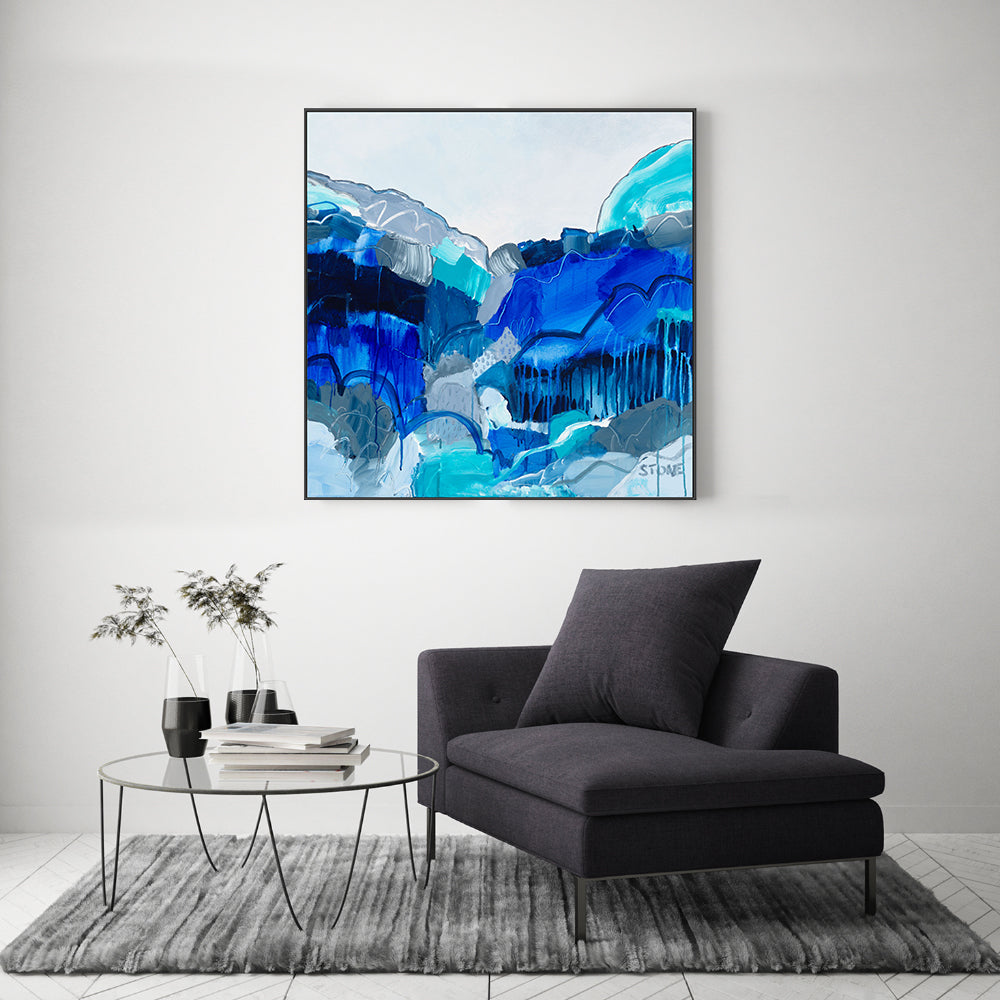 wall-art-print-canvas-poster-framed-Blue Lagoon, Style A , By Belinda Stone-GIOIA-WALL-ART