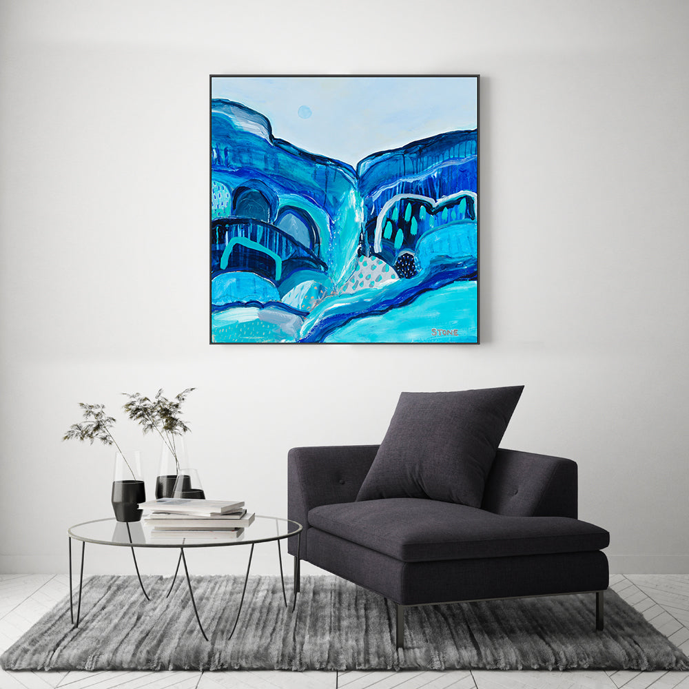 wall-art-print-canvas-poster-framed-Blue Lagoon, Style B , By Belinda Stone-GIOIA-WALL-ART