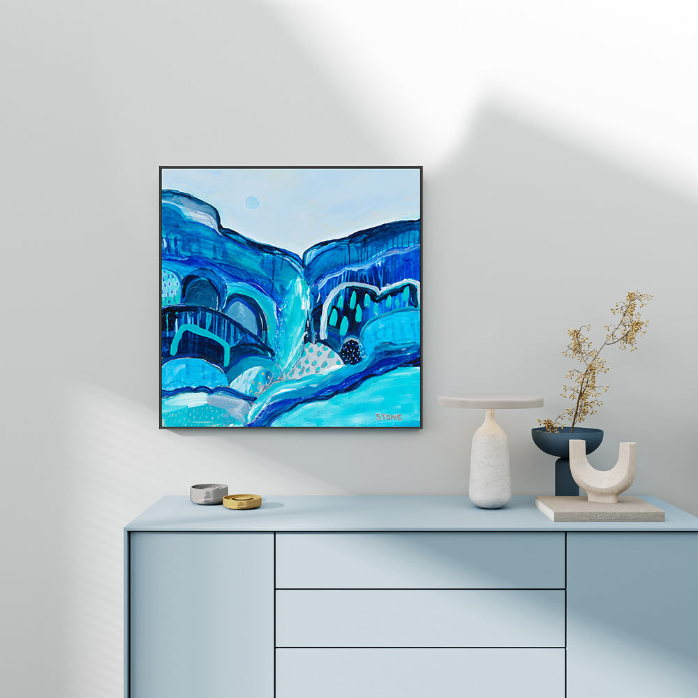 wall-art-print-canvas-poster-framed-Blue Lagoon, Style B , By Belinda Stone-GIOIA-WALL-ART