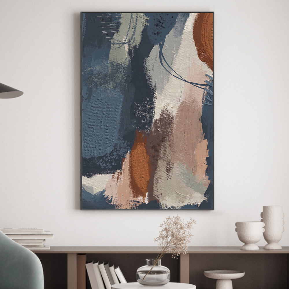 wall-art-print-canvas-poster-framed-Blue Rust, Style C , By Lisa Nohren-2