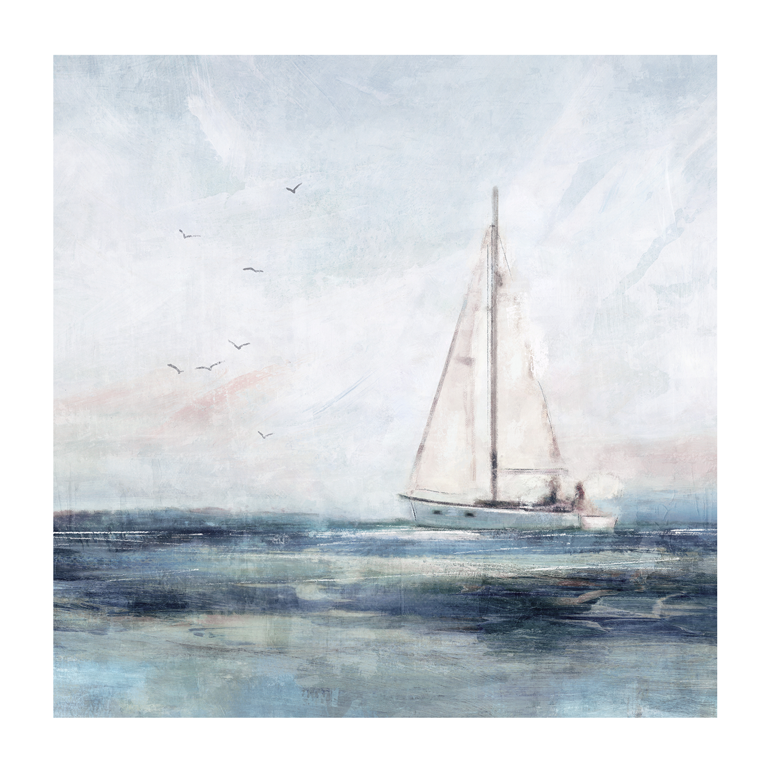 wall-art-print-canvas-poster-framed-Blue Sailing, Style A & B, Set Of 2 , By Nina Blue-7