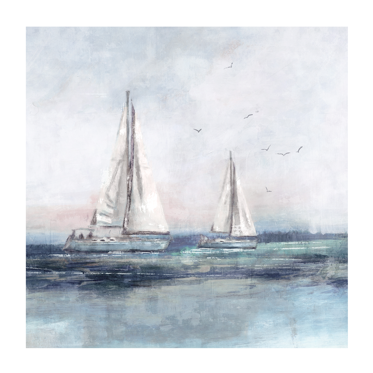 wall-art-print-canvas-poster-framed-Blue Sailing, Style A & B, Set Of 2 , By Nina Blue-8