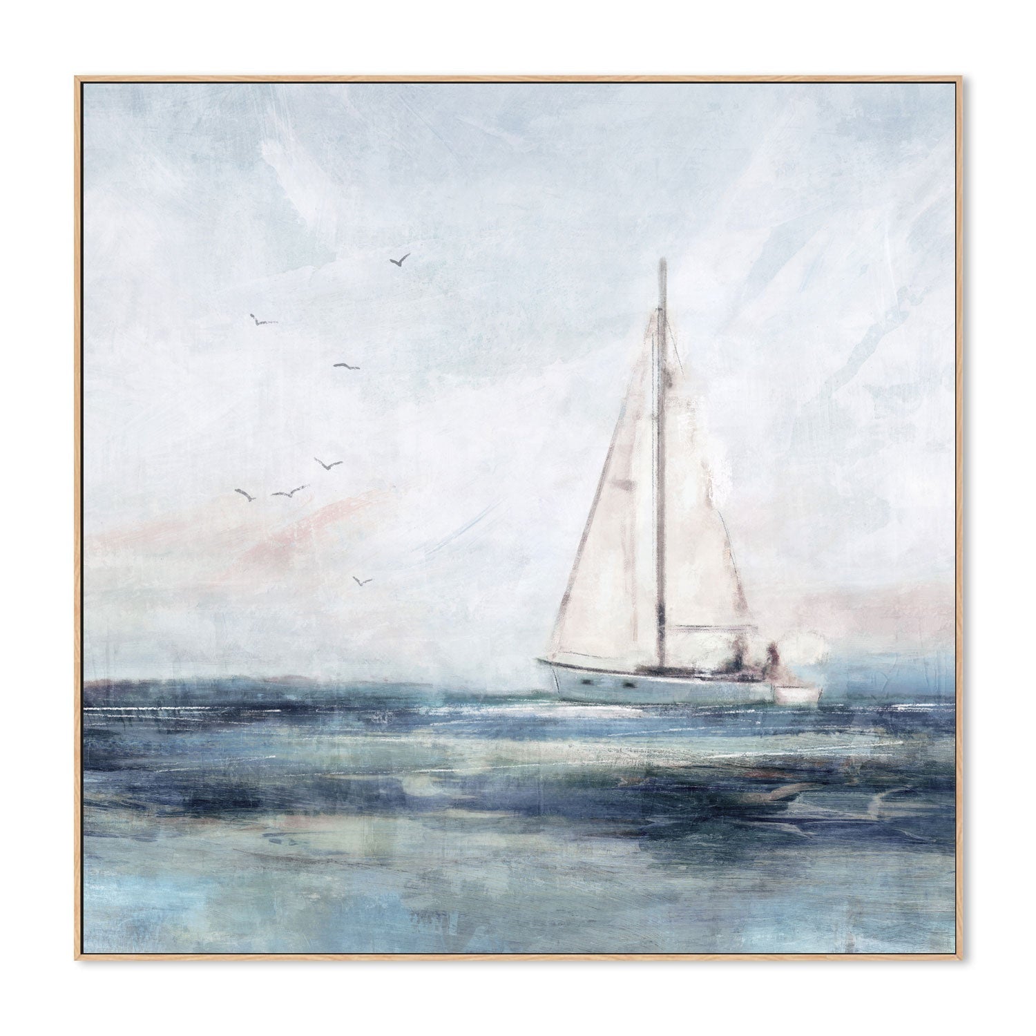 wall-art-print-canvas-poster-framed-Blue Sailing, Style A , By Nina Blue-4