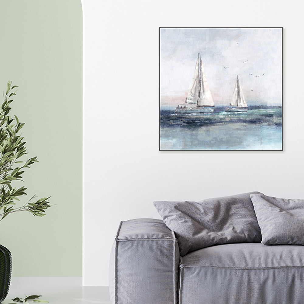 wall-art-print-canvas-poster-framed-Blue Sailing, Style B , By Nina Blue-2