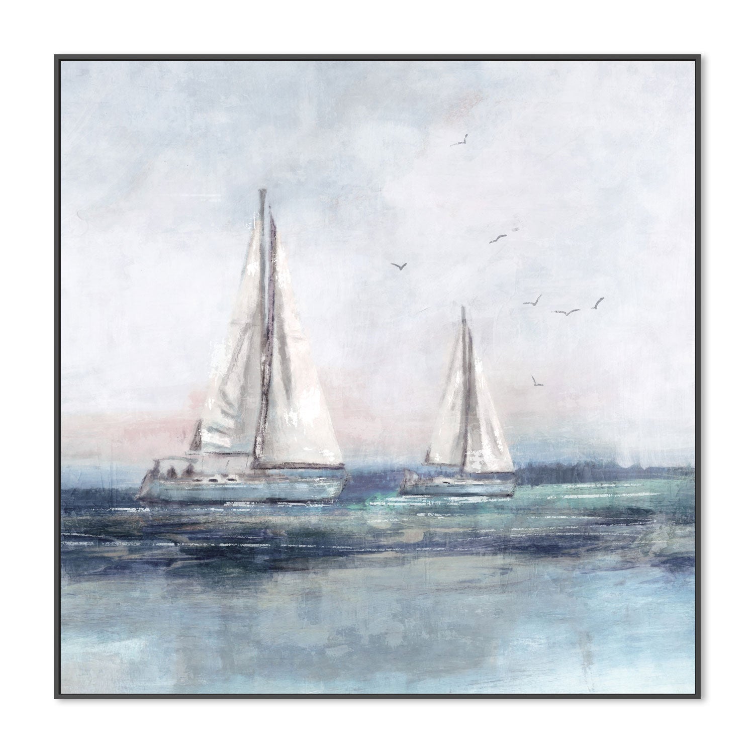 wall-art-print-canvas-poster-framed-Blue Sailing, Style B , By Nina Blue-3