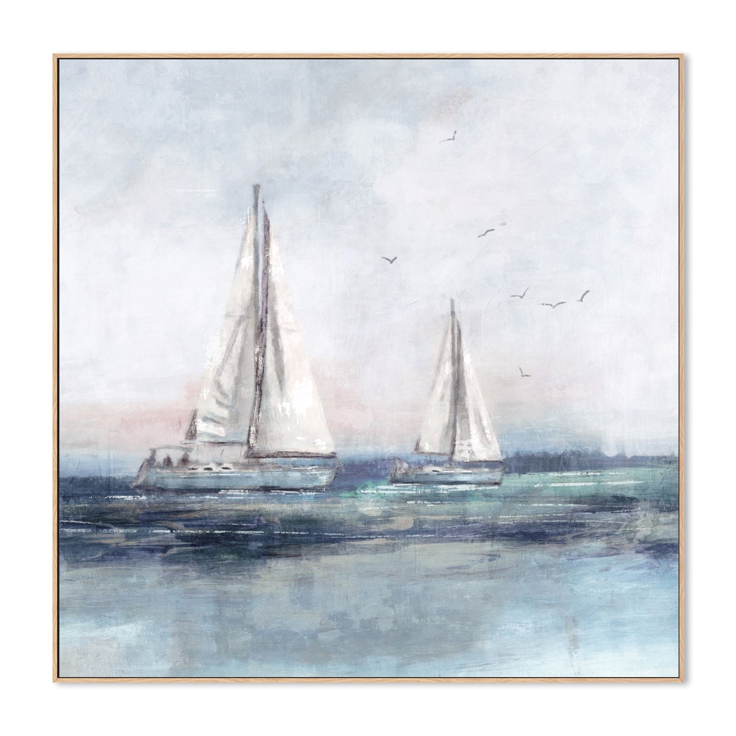 wall-art-print-canvas-poster-framed-Blue Sailing, Style B , By Nina Blue-4