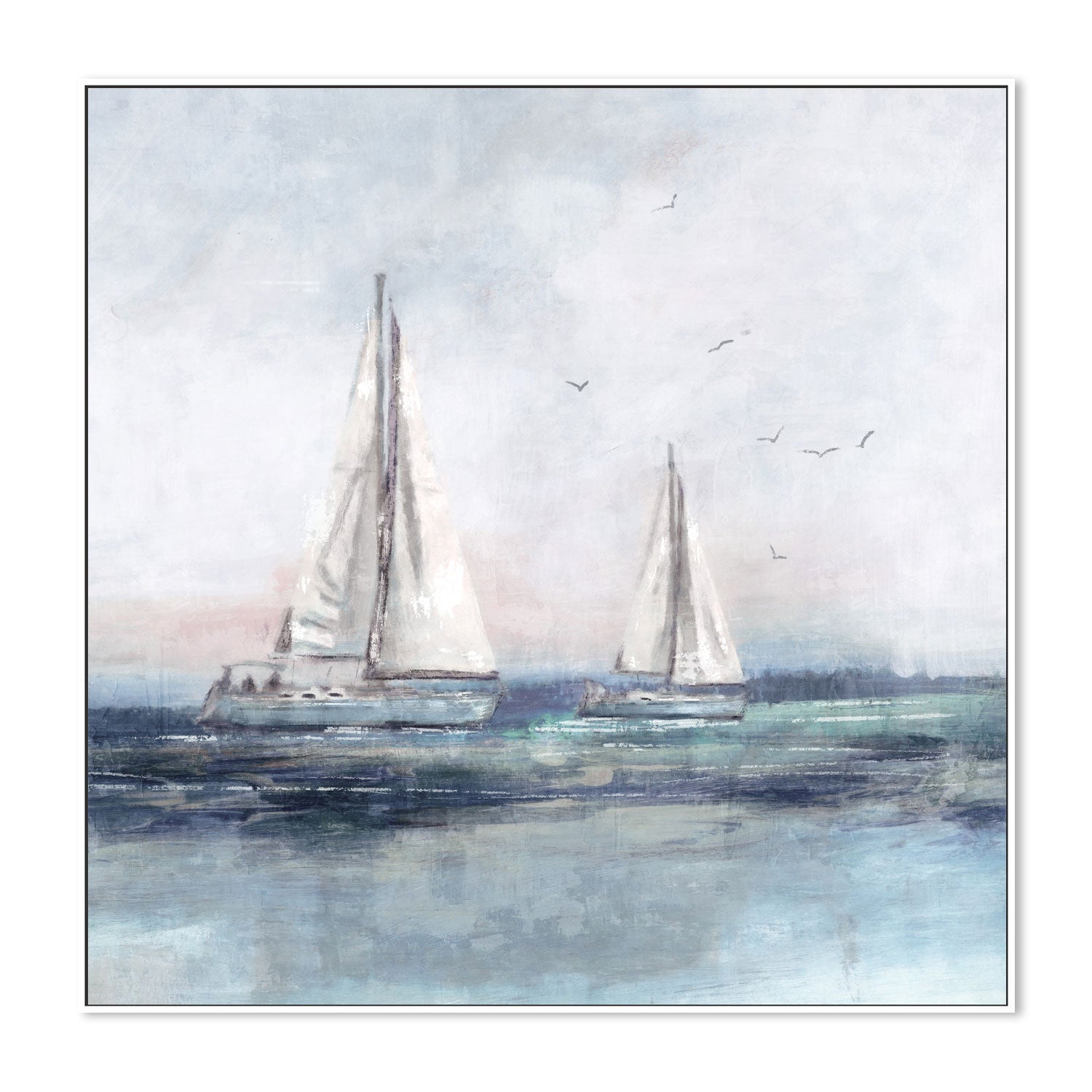 wall-art-print-canvas-poster-framed-Blue Sailing, Style B , By Nina Blue-5