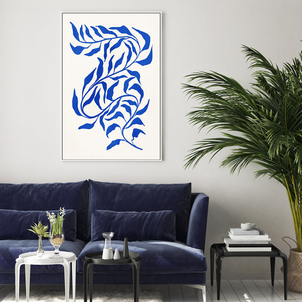 wall-art-print-canvas-poster-framed-Blue Seaweed, Style A , By Nina Blue-7