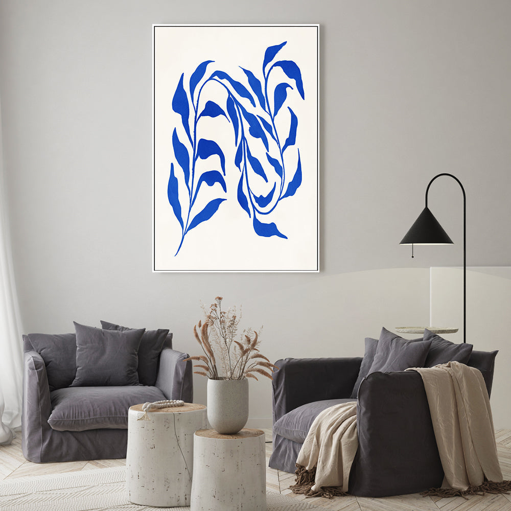 wall-art-print-canvas-poster-framed-Blue Seaweed, Style B , By Nina Blue-7