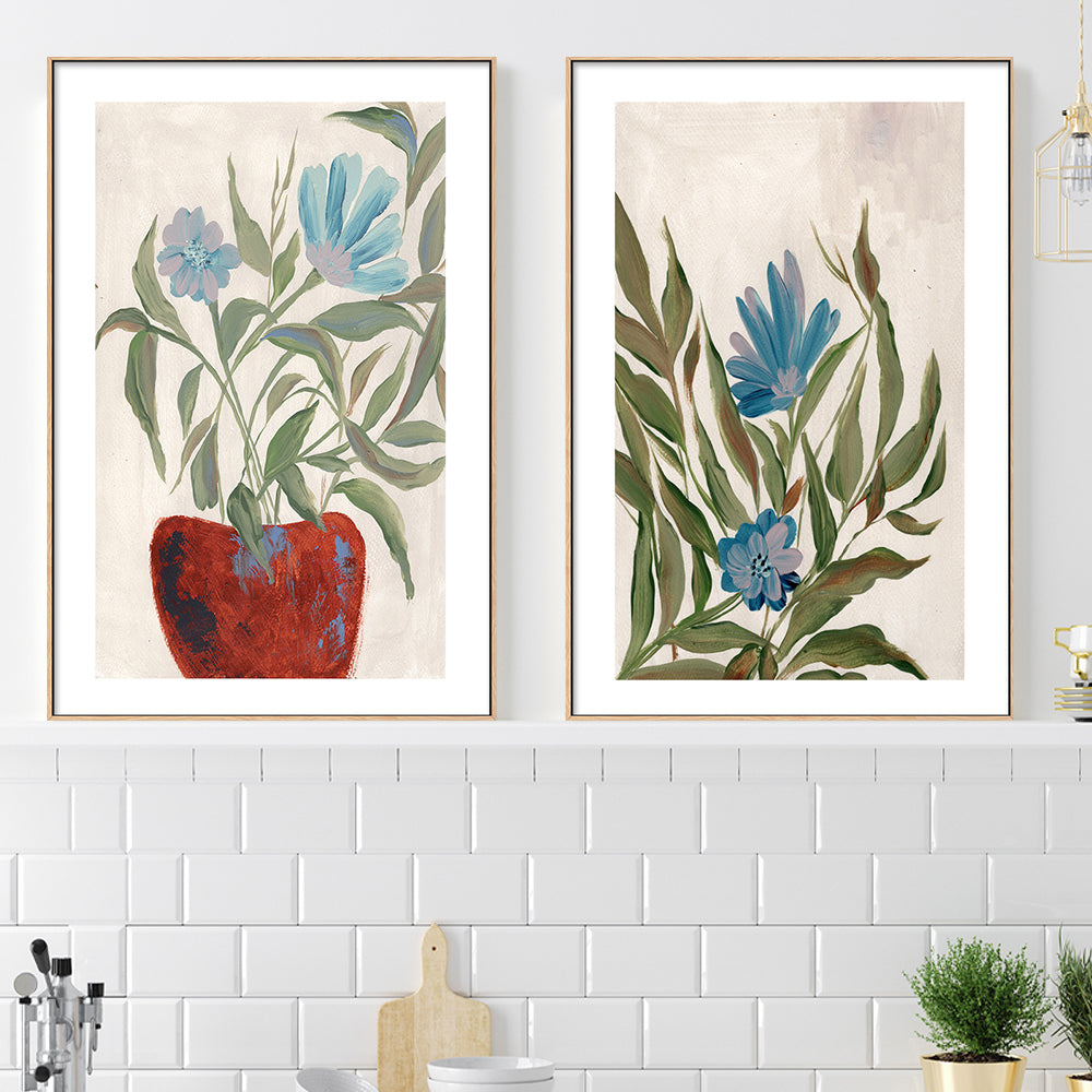 wall-art-print-canvas-poster-framed-Blue Springtime, Set Of 2 , By Nikita Jariwala-GIOIA-WALL-ART