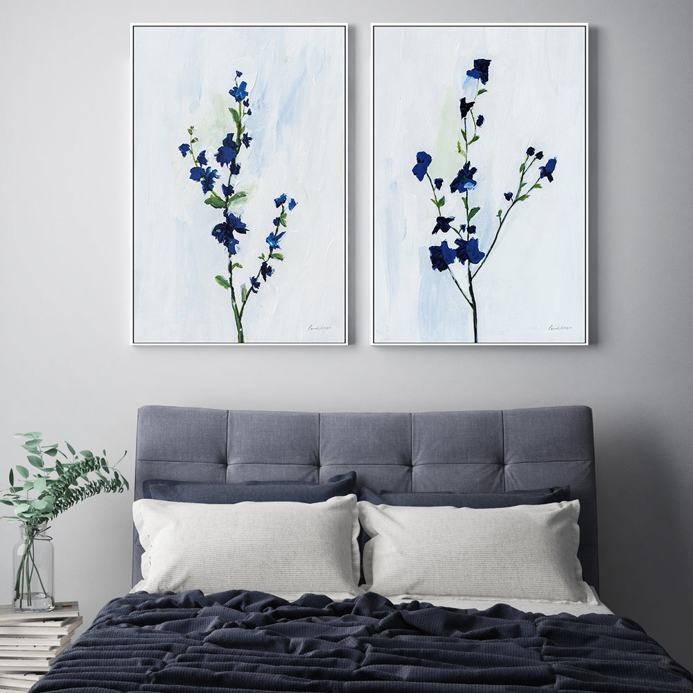 wall-art-print-canvas-poster-framed-Blue Stems, Style A & B, Set Of 2 , By Pamela Munger-GIOIA-WALL-ART