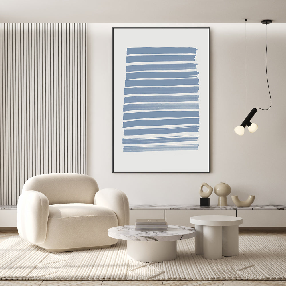 wall-art-print-canvas-poster-framed-Blue Strokes-GIOIA-WALL-ART