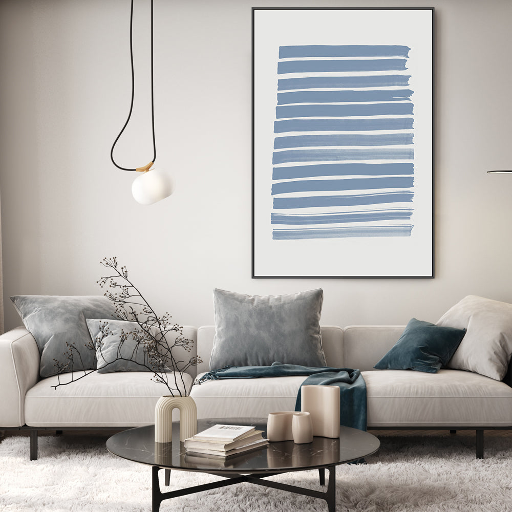 wall-art-print-canvas-poster-framed-Blue Strokes-GIOIA-WALL-ART